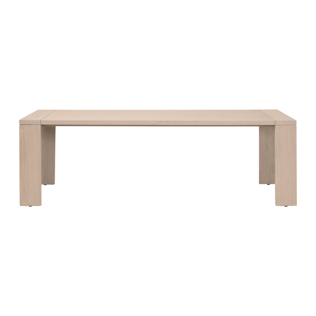 Big Sur Outdoor Dining Table - Washed Ever Teak