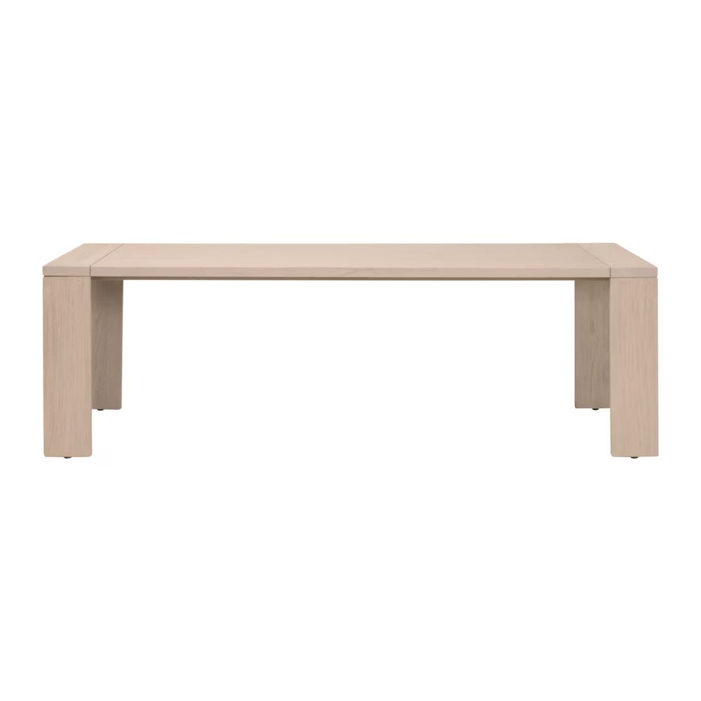 Big Sur Outdoor Dining Table - Washed Ever Teak - alternate view 8