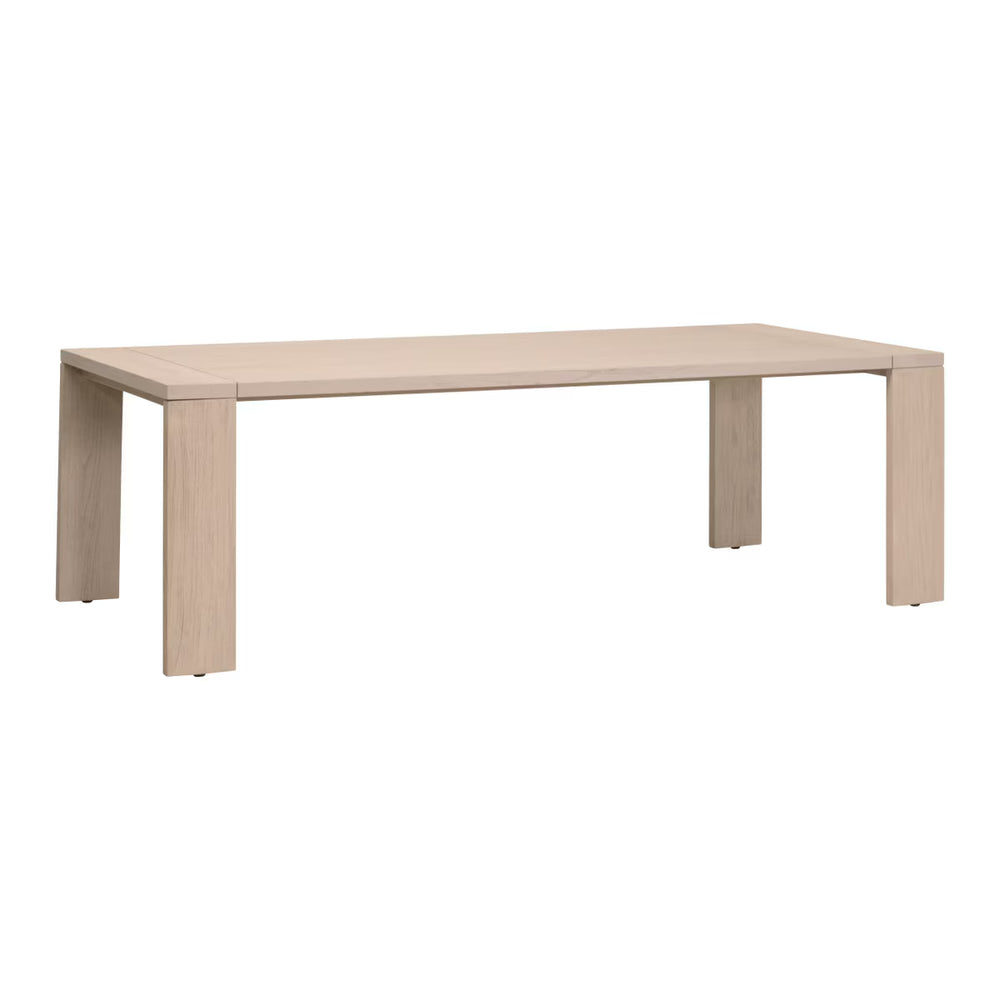 Big Sur Outdoor Dining Table - Washed Ever Teak - alternate view 2