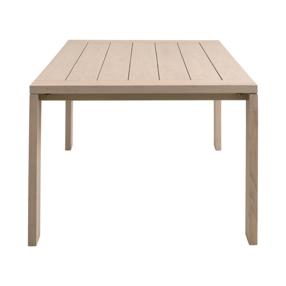 Big Sur Outdoor Dining Table - Washed Ever Teak - alternate view 3