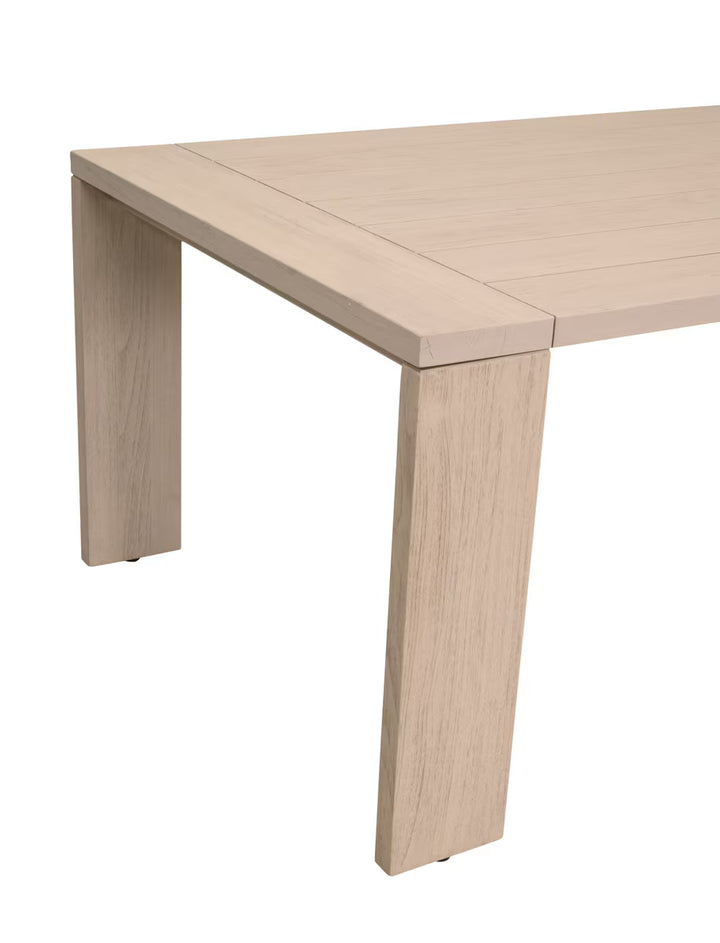 Big Sur Outdoor Dining Table - Washed Ever Teak