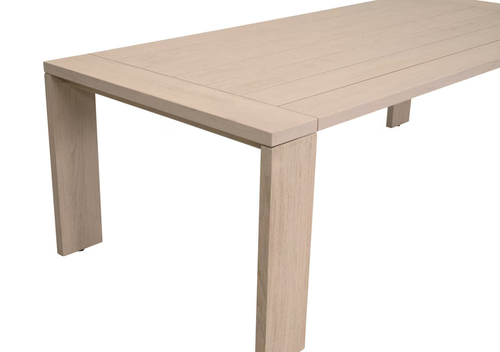 Big Sur Outdoor Dining Table - Washed Ever Teak - alternate view 5