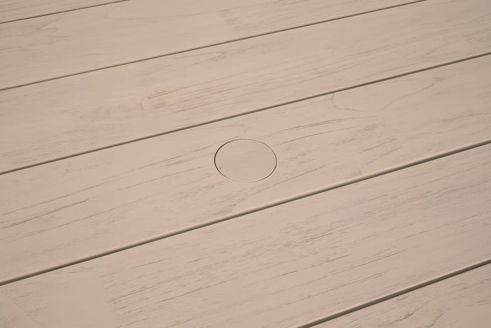Big Sur Outdoor Dining Table - Washed Ever Teak - alternate view 6