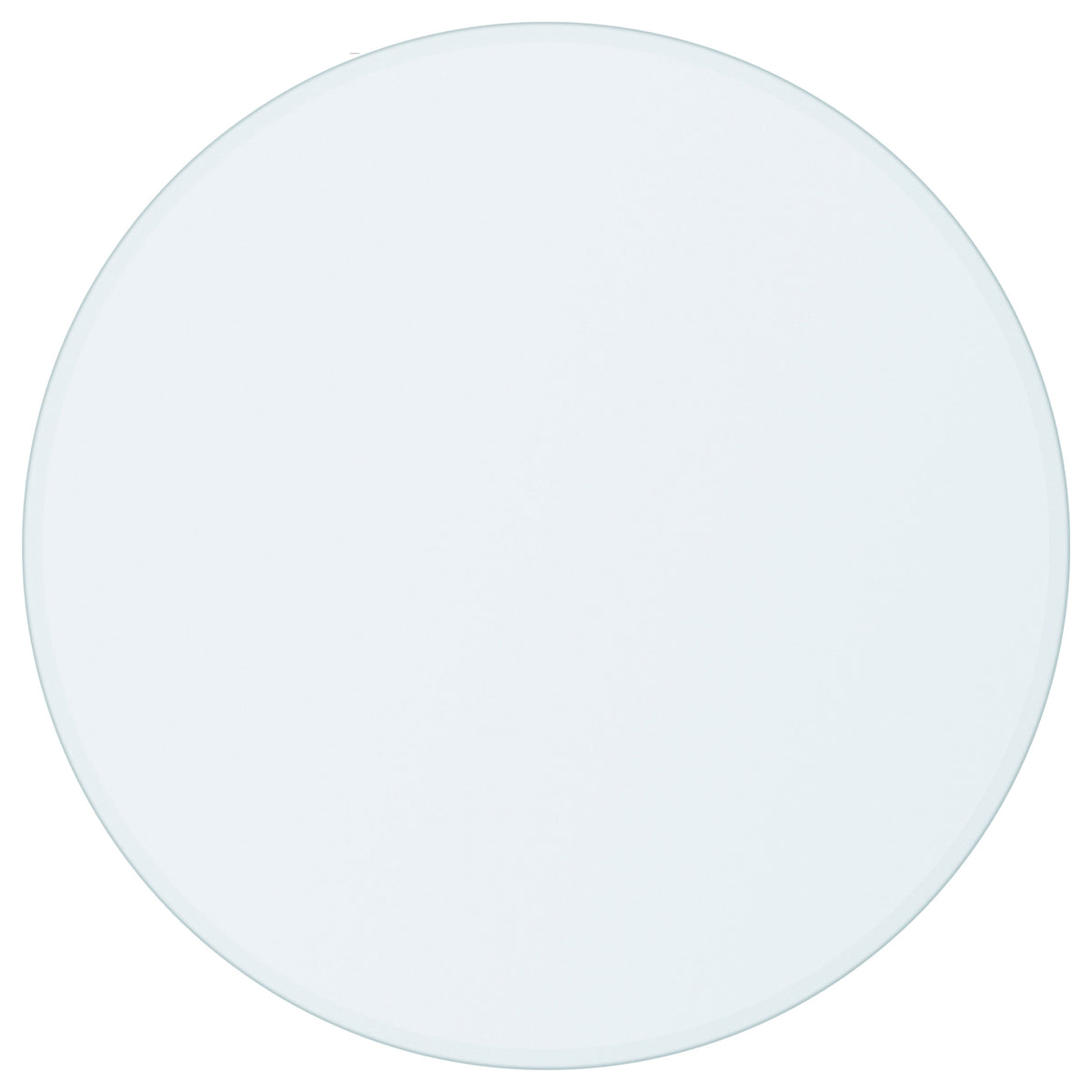 48" 6mm Round Clear Tempered Glass Top - Clear