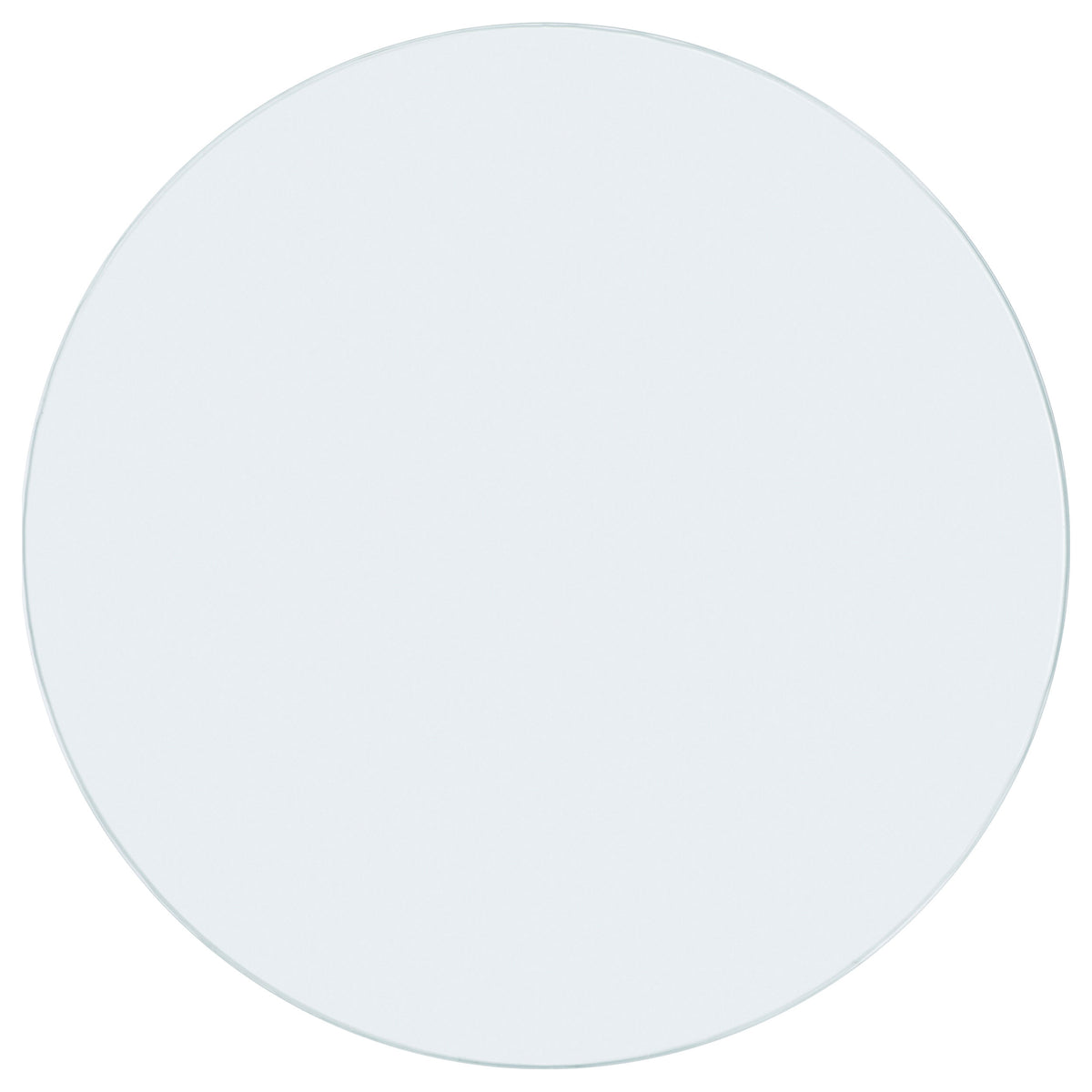 54" 10mm Round Clear Tempered Glass Top - Clear