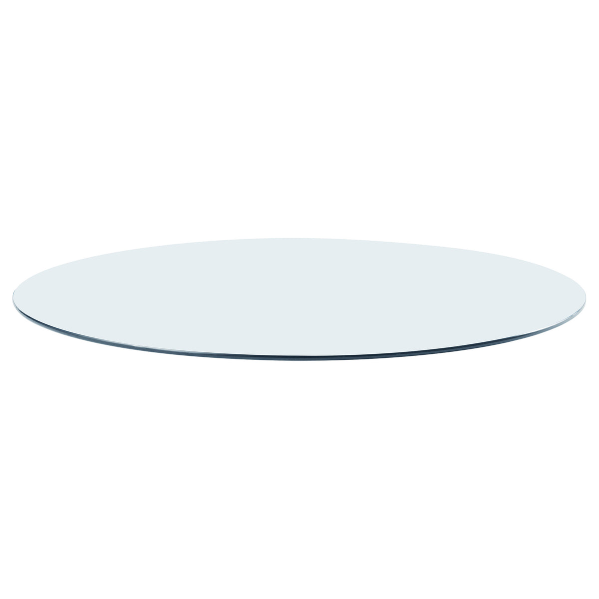 60" 12mm Round Clear Tempered Glass Top - Clear