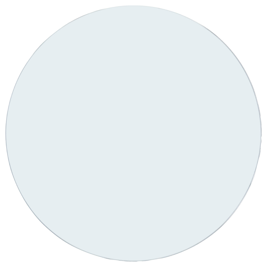60" 12mm Round Clear Tempered Glass Top - Clear