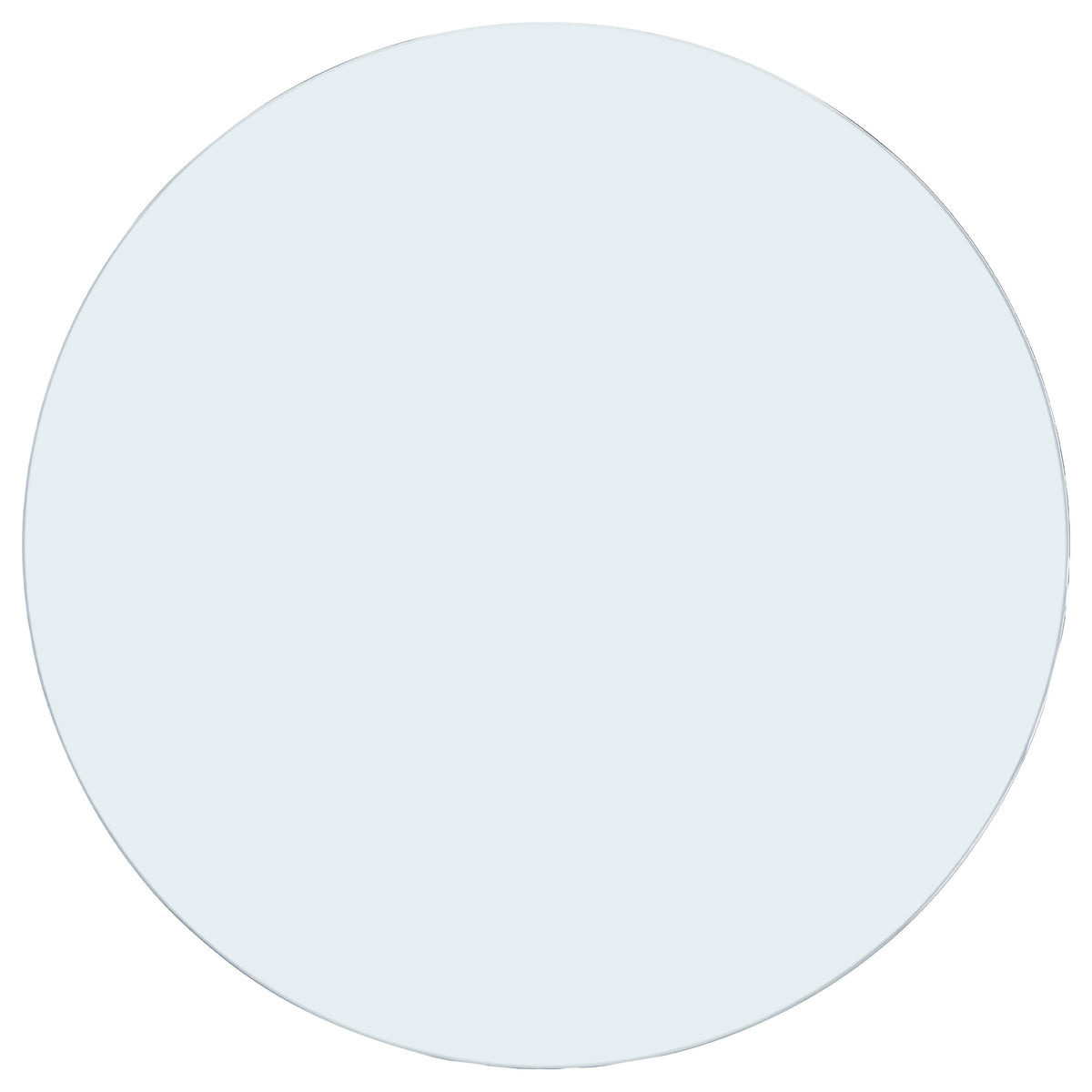 60" 12mm Round Clear Tempered Glass Top - Clear