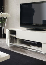 ALF Italia Canova TV stand in white high gloss and marble finish
