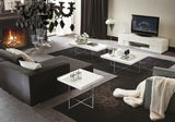 ALF Italia Canova coffee table in white high gloss and marble finish