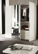 ALF Italia Canova vanity table in white high gloss and marble finish
