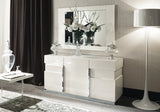 ALF Italia Canova dining chair in white high gloss and marble finish