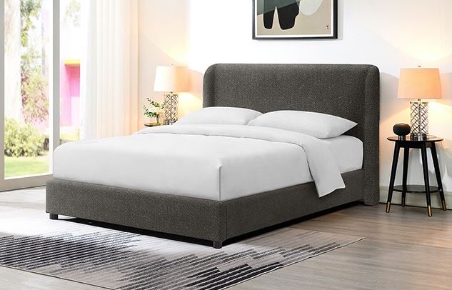 Modern Bouclé Upholstery and Solid Wood Design