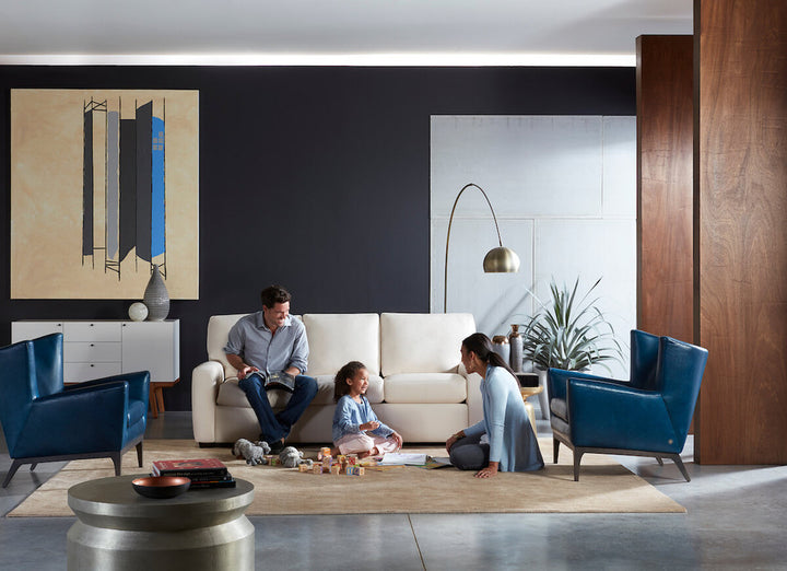 Carson 83" Upholstered Two-Seat Track Arm Sofa by American Leather