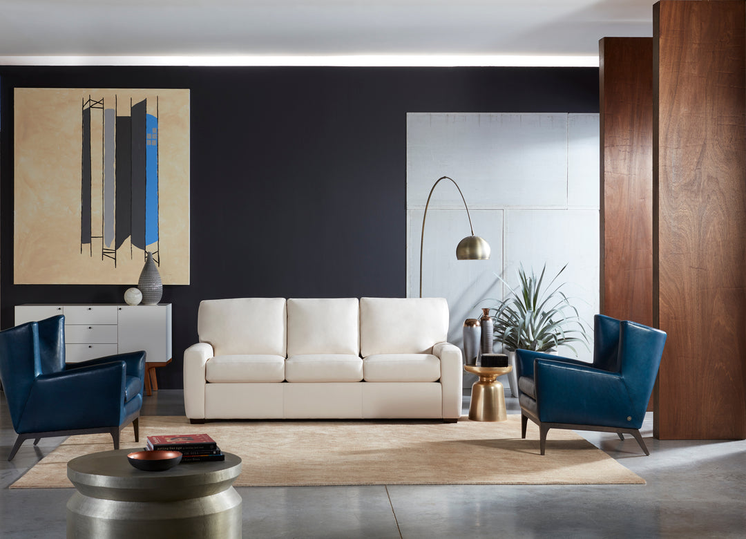 Carson 83" Leather Track Arm Sofa by American Leather