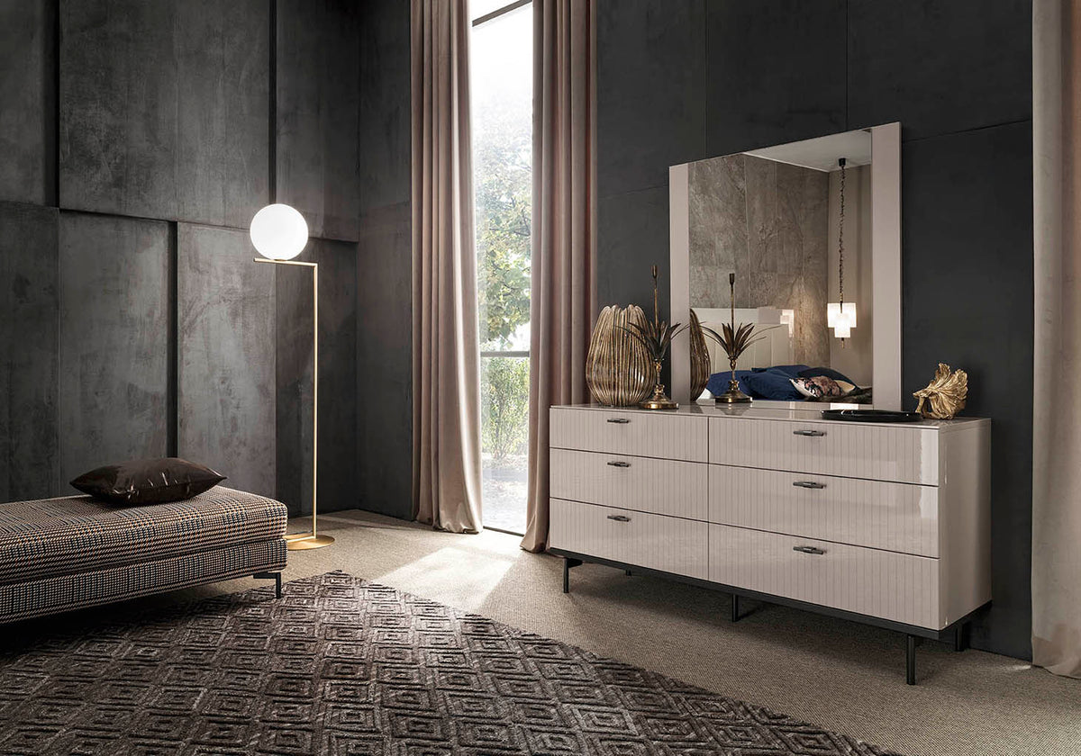 ALF Italia Claire nightstand in pearl high gloss