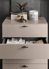 ALF Italia Claire tall chest in pearl high gloss