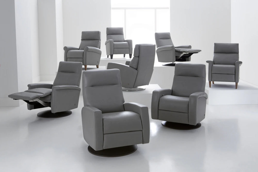 American Leather Comfort Recliners open