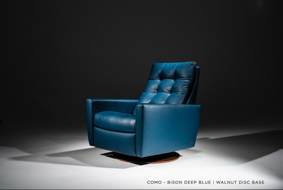 Como Comfort Air Recliner Chair with Ottoman by American Leather