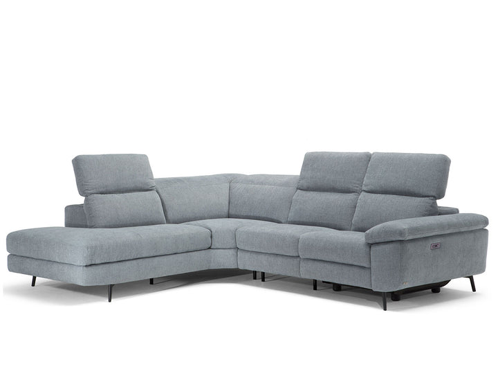 Natuzzi Editions C217 Coro Dark Grey Upholstery Sectional Sofa with Left Arm-Facing Chaise | Contempo Furniture