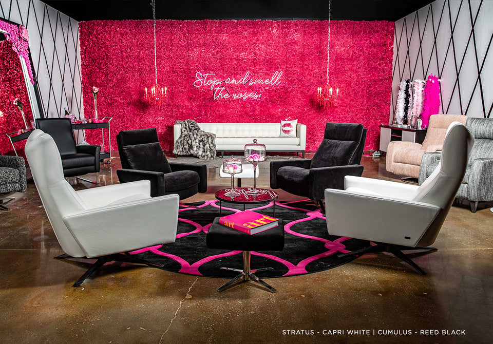 Cumulus Comfort Air Large Recliner Chair with Ottoman by American Leather