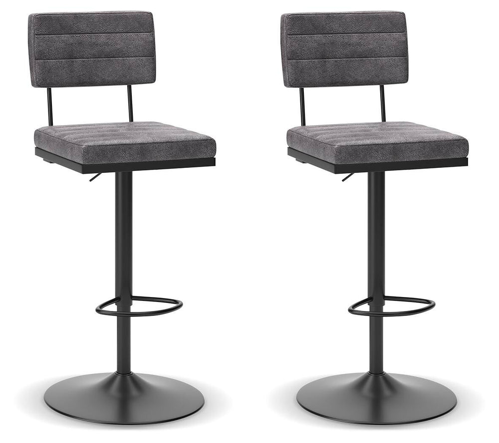Strumford Bar Height Bar Stool - Dark Gray (3)