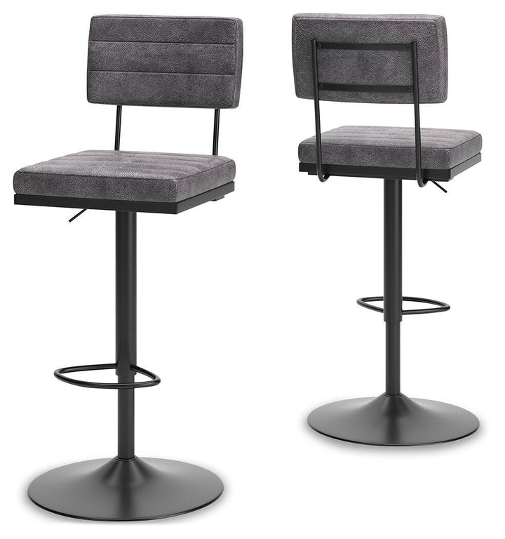 Strumford Bar Height Bar Stool - Dark Gray (1)