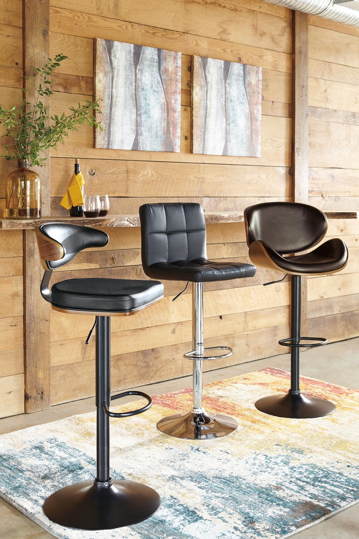 Bellatier Adjustable Height Bar Stool - Black (7)