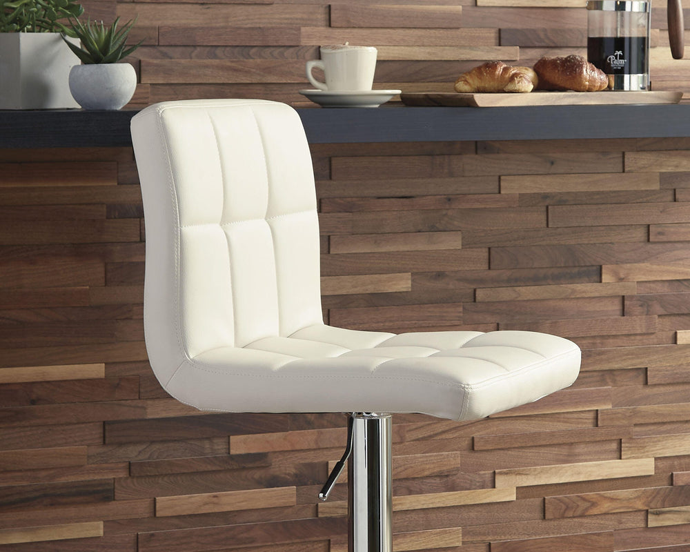Bellatier Adjustable Height Bar Stool - Beige (4)