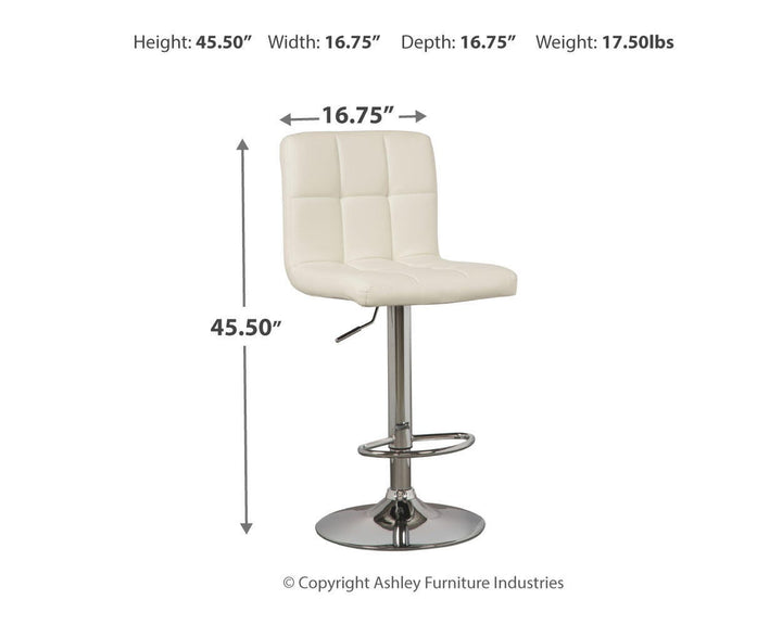 Bellatier Adjustable Height Bar Stool - Beige (5)