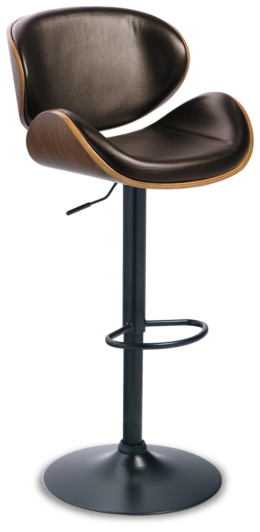 Bellatier Adjustable Height Bar Stool - Dark Brown (1)