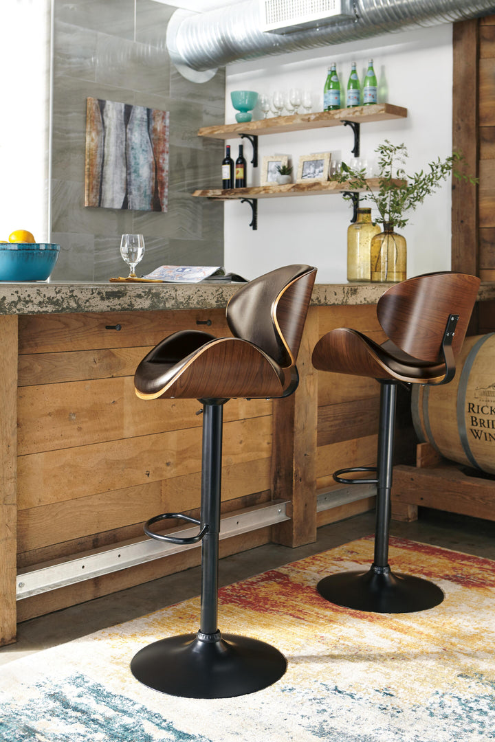 Bellatier Adjustable Height Bar Stool - Dark Brown (5)