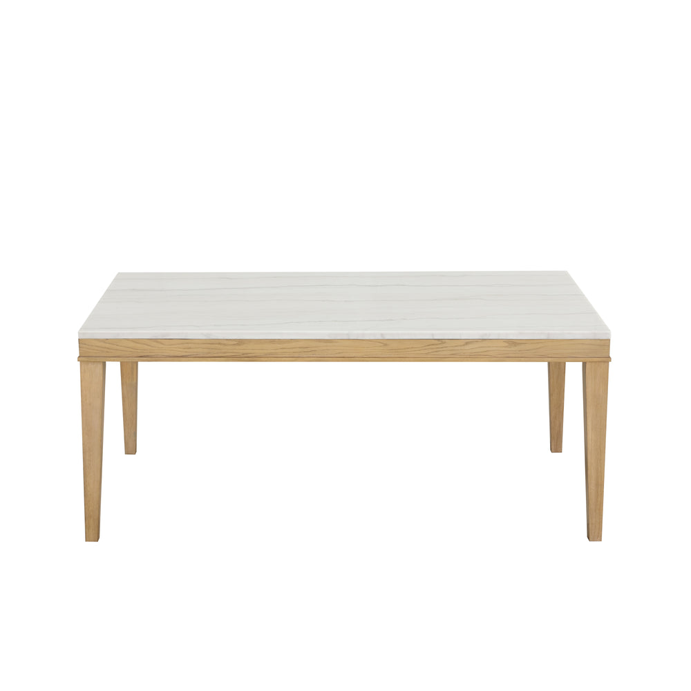 Essence 72" Rectangle Dining Table W/marble Top-Natural