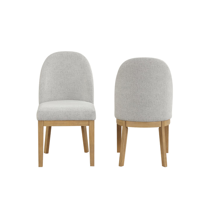Essence Upholstered Curved Back Chair-Natural