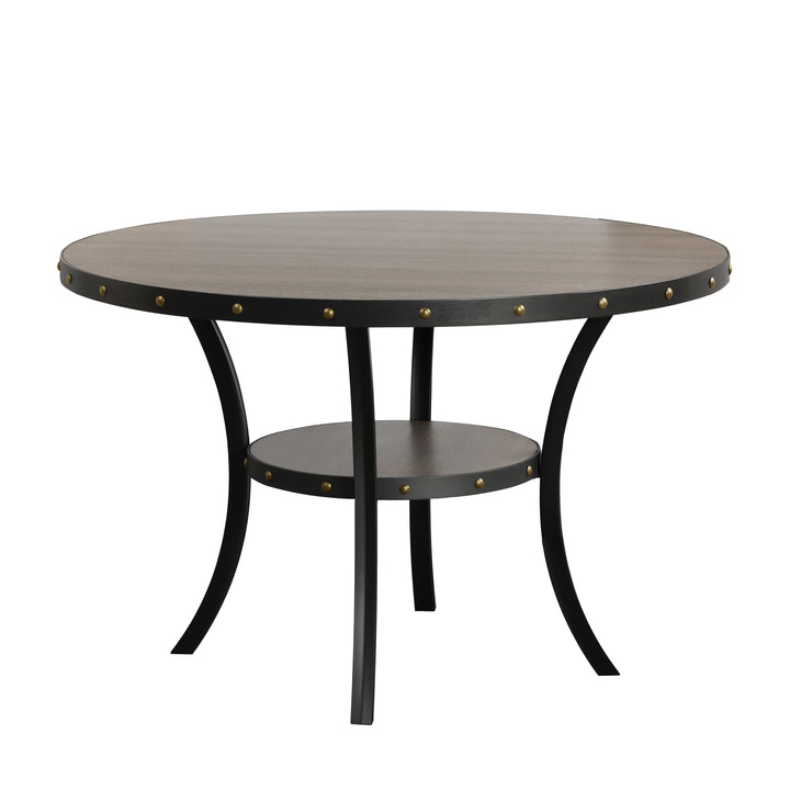 Crispin 48" Round Dining Table-Gray