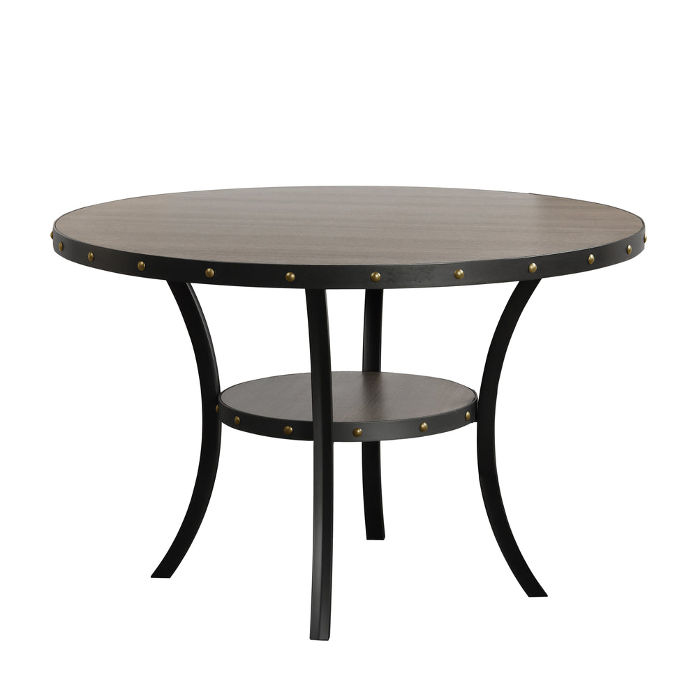 Crispin 48" Round Dining Table-Gray
