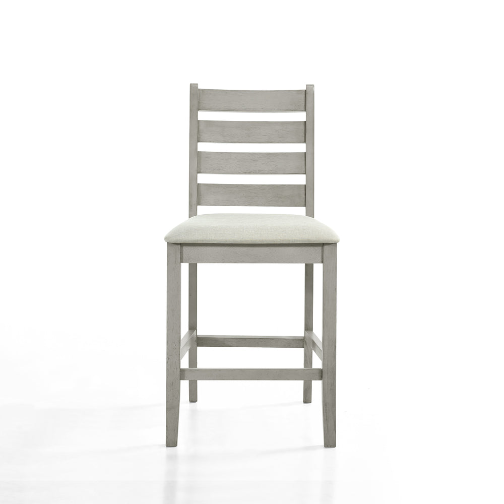 Pascal  Ladderback Counter Chair (2 Per Carton)-Driftwood
