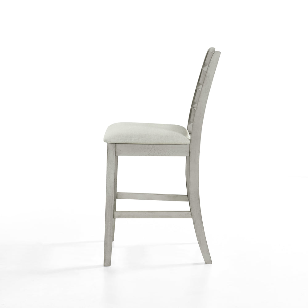 Pascal  Ladderback Counter Chair (2 Per Carton)-Driftwood