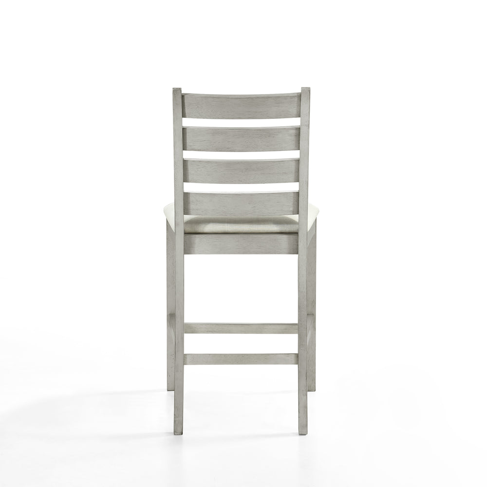 Pascal  Ladderback Counter Chair (2 Per Carton)-Driftwood