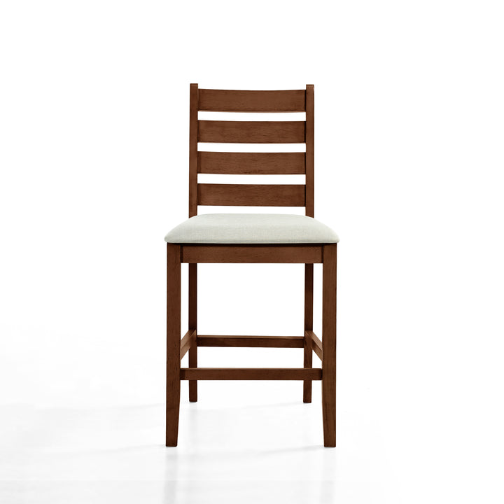 Pascal  Ladderback Counter Chair (2 Per Carton)-Walnut