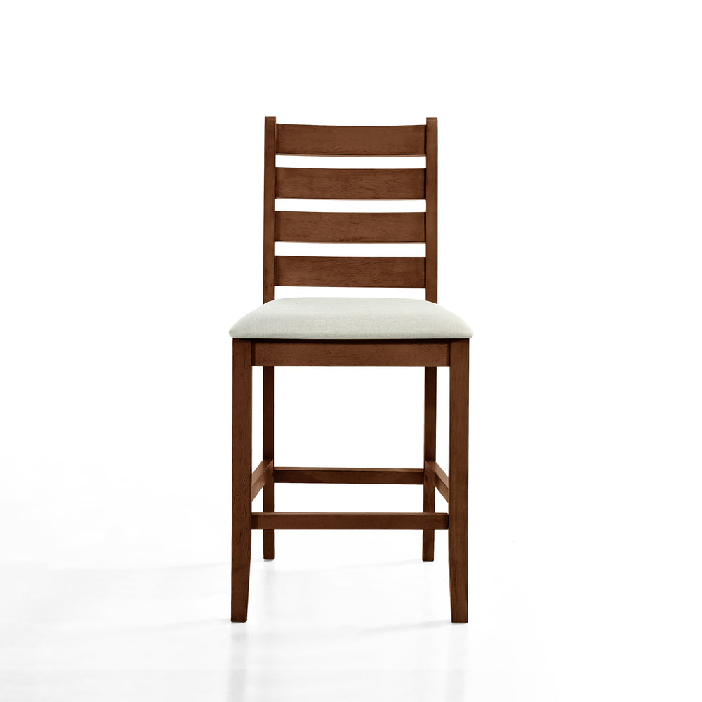 Pascal  Ladderback Counter Chair (2 Per Carton)-Walnut