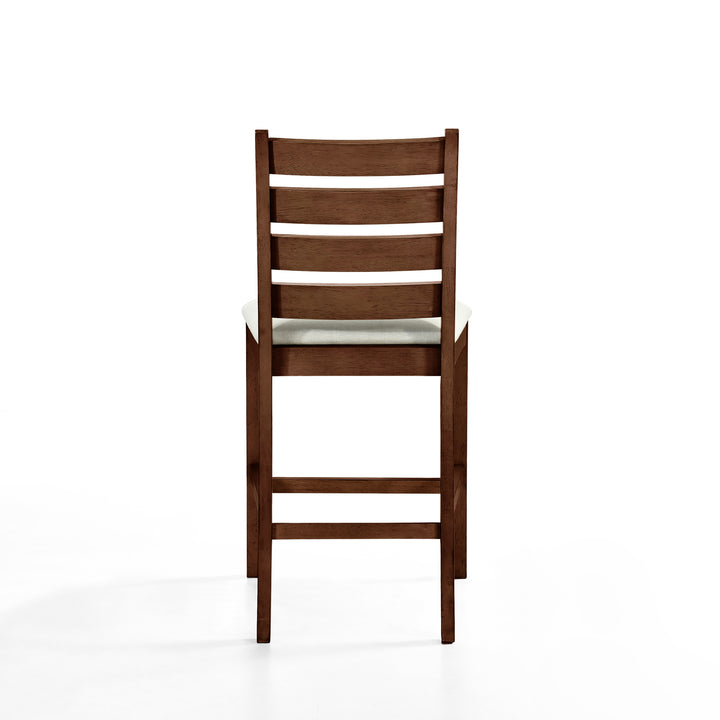 Pascal  Ladderback Counter Chair (2 Per Carton)-Walnut