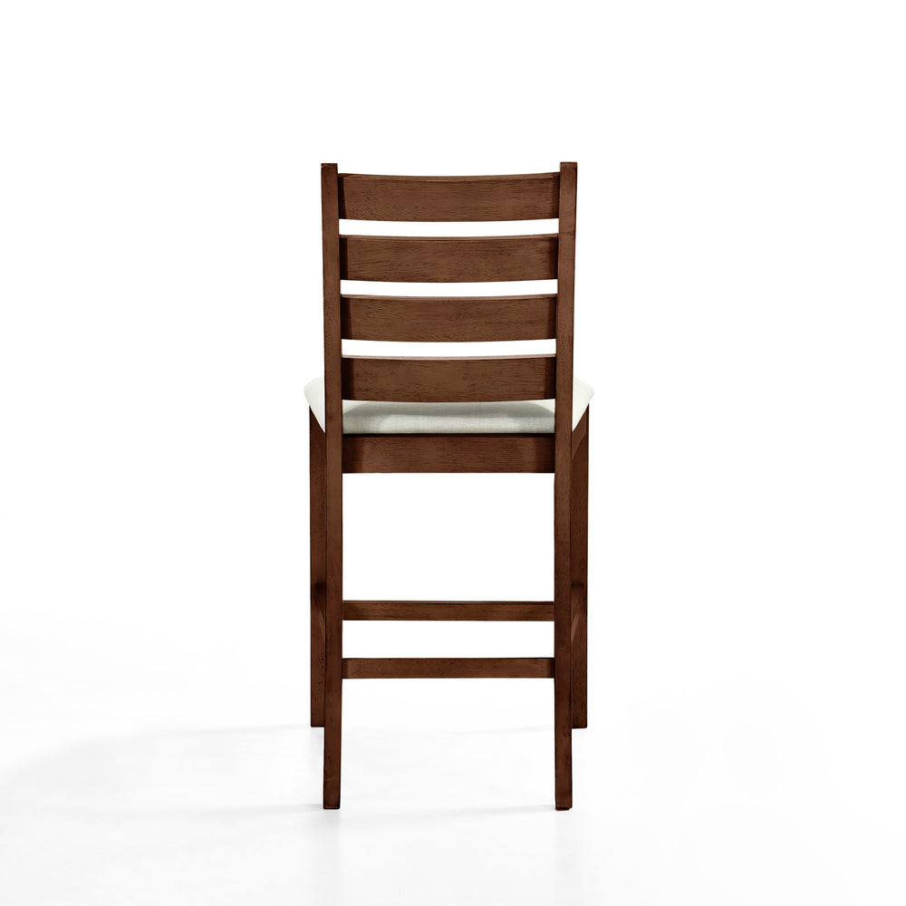 Pascal  Ladderback Counter Chair (2 Per Carton)-Walnut