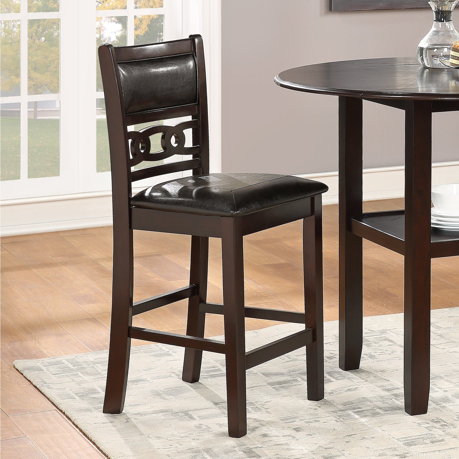 Gia Counter Chairs (2/ctn)-Ebony