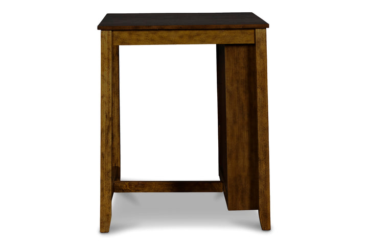 Gia 3 Pc 30" Storage Counter Table &amp; 2 Chairs-Brown