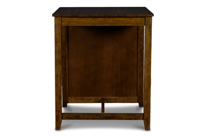 Gia 3 Pc 30" Storage Counter Table &amp; 2 Chairs-Brown