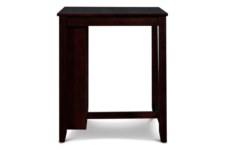 Gia 3 Pc 30" Storage Counter Table &amp; 2 Chairs-Ebony