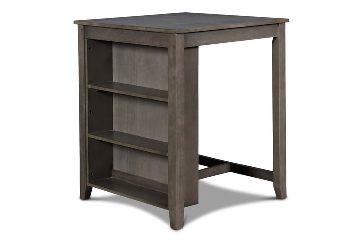 Gia 3 Pc 30" Storage Counter Table &amp; 2 Chairs-Gray