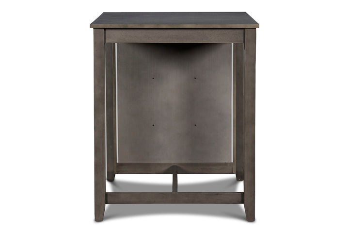 Gia 3 Pc 30" Storage Counter Table &amp; 2 Chairs-Gray