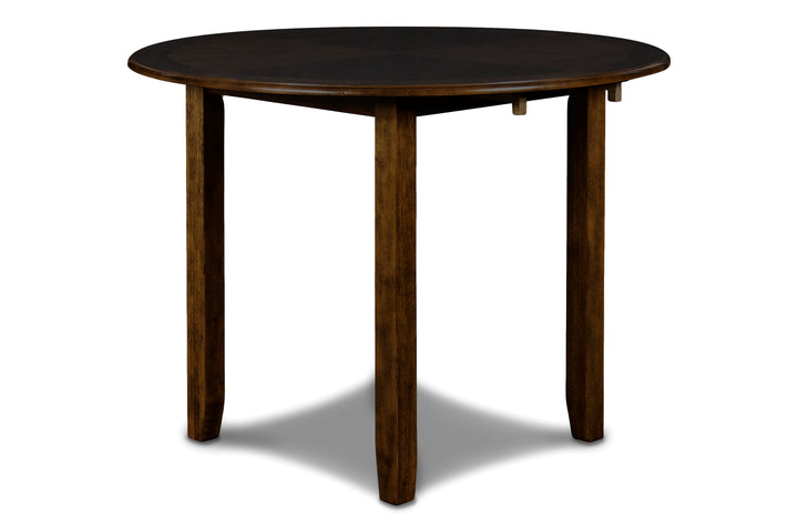 Gia 3 Pc 42" Drop Leaf Dining Table &amp; 2 Chairs-Brown